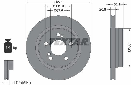 Textar 92329703 - Disque de frein cwaw.fr