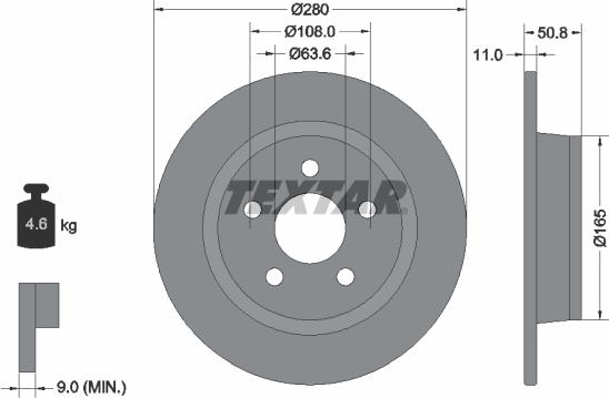 Textar 92326403 - Disque de frein cwaw.fr