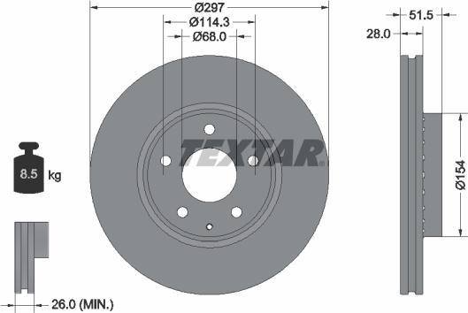 Textar 92295003 - Disque de frein cwaw.fr