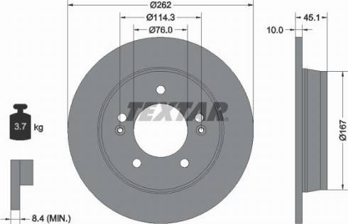 Textar 92240000 - Disque de frein cwaw.fr