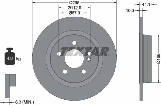 Textar 92254903 - Disque de frein cwaw.fr