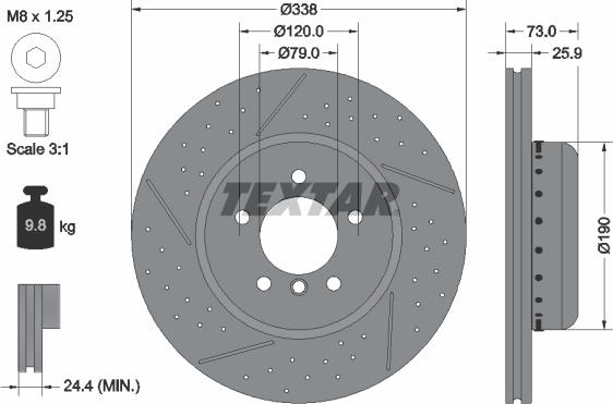 Textar 92266925 - Disque de frein cwaw.fr