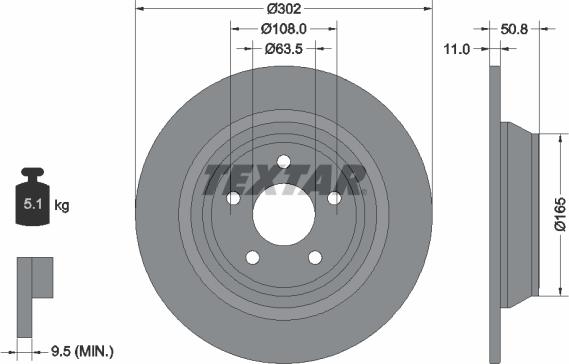 Textar 92268703 - Disque de frein cwaw.fr