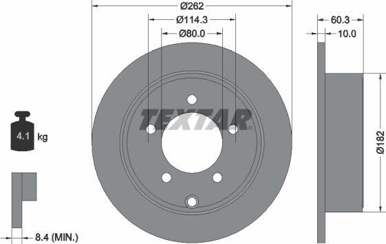 Textar 92202903 - Disque de frein cwaw.fr