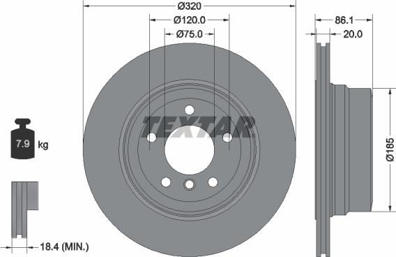 Textar 92202003 - Disque de frein cwaw.fr