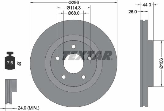 Textar 92285905 - Disque de frein cwaw.fr