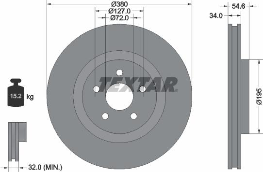 Textar 92281905 - Disque de frein cwaw.fr