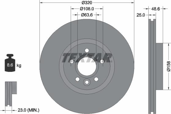 Textar 92282103 - Disque de frein cwaw.fr