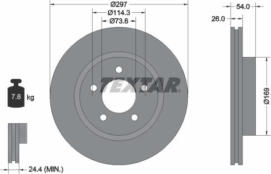 Textar 92230003 - Disque de frein cwaw.fr