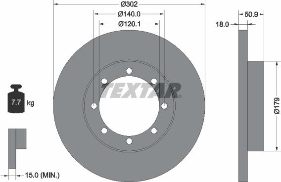 Textar 92230800 - Disque de frein cwaw.fr