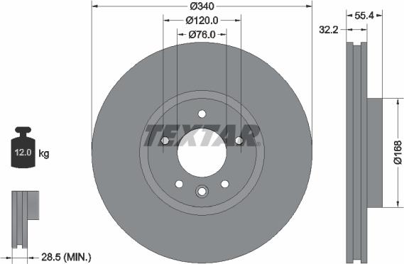 Textar 92230303 - Disque de frein cwaw.fr