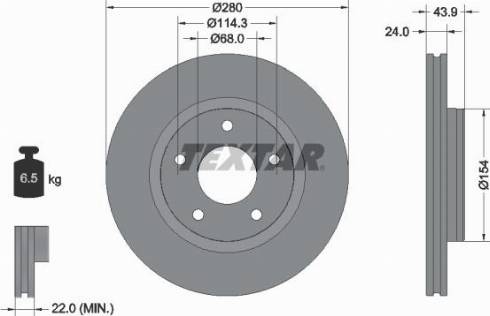 Textar 92232200 - Disque de frein cwaw.fr