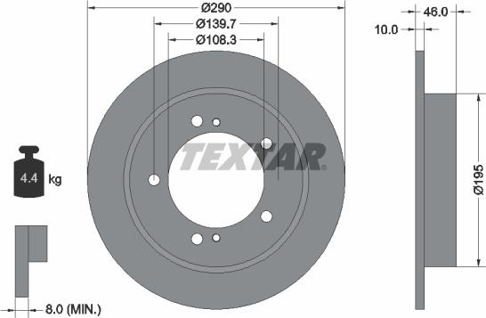 Textar 92237300 - Disque de frein cwaw.fr