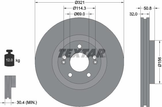 Textar 92221700 - Disque de frein cwaw.fr