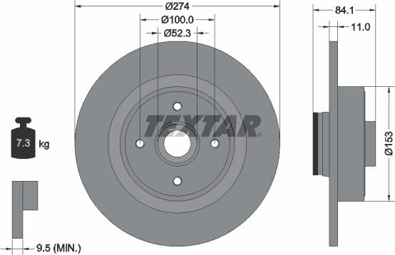 Textar 92223200 - Disque de frein cwaw.fr