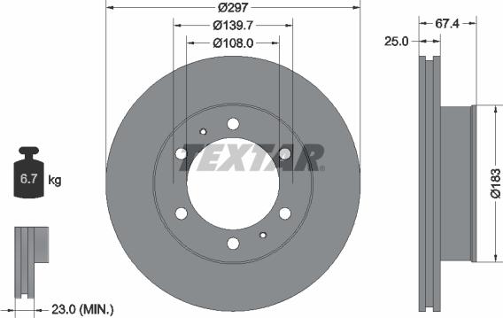 Textar 92222600 - Disque de frein cwaw.fr