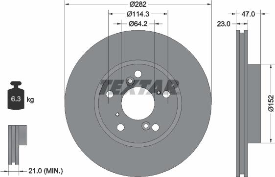 Textar 92227503 - Disque de frein cwaw.fr