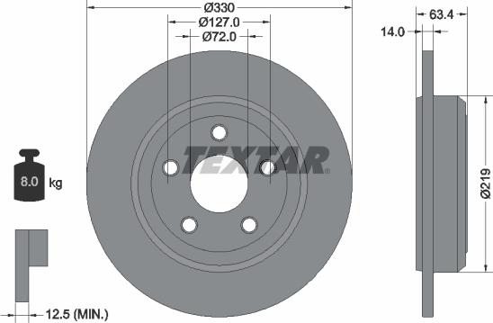 Textar 92274703 - Disque de frein cwaw.fr