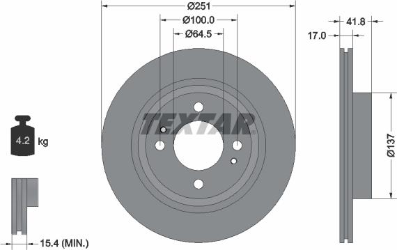 Textar 92278003 - Disque de frein cwaw.fr