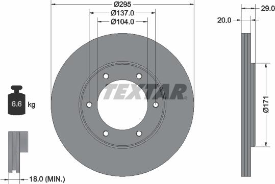 Textar 92035600 - Disque de frein cwaw.fr