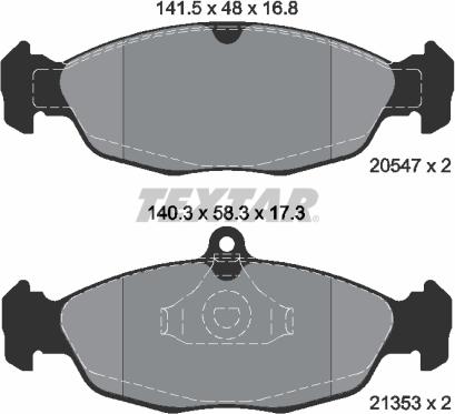 Textar 89000700 - Kit de freins, frein à disques cwaw.fr