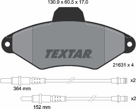 Textar 89003300 - Kit de freins, frein à disques cwaw.fr