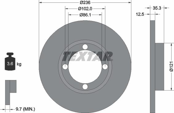 Textar 89014100 - Kit de freins, frein à disques cwaw.fr