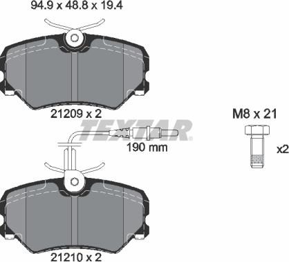 Textar 89010400 - Kit de freins, frein à disques cwaw.fr