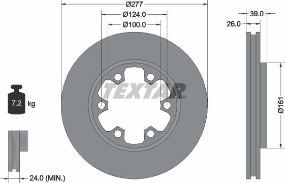 Textar 92059000 - Disque de frein cwaw.fr