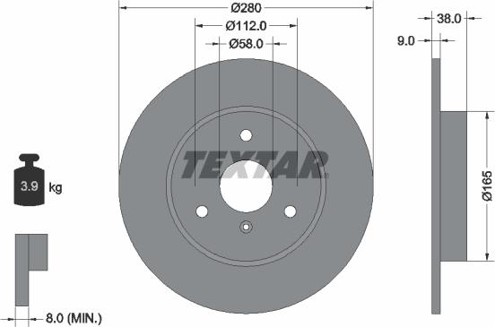 Textar 89013100 - Kit de freins, frein à disques cwaw.fr