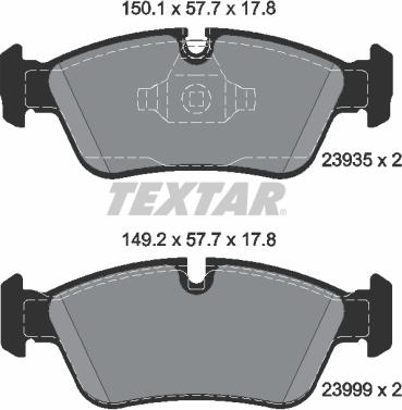 Textar 89017100 - Kit de freins, frein à disques cwaw.fr