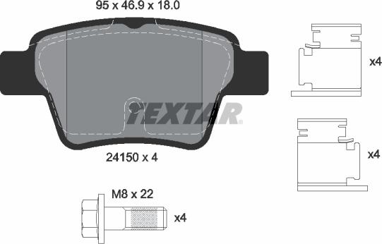 Textar 89017700 - Kit de freins, frein à disques cwaw.fr