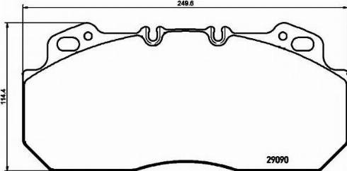 Textar 2909070 - Kit de plaquettes de frein, frein à disque cwaw.fr