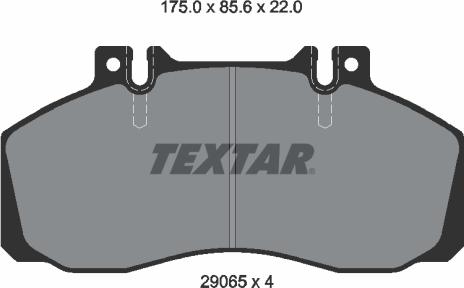 Textar 2906504 - Kit de plaquettes de frein, frein à disque cwaw.fr