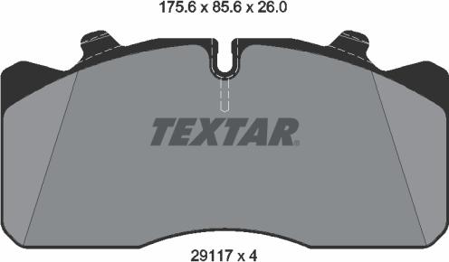 Textar 2911701 - Kit de plaquettes de frein, frein à disque cwaw.fr