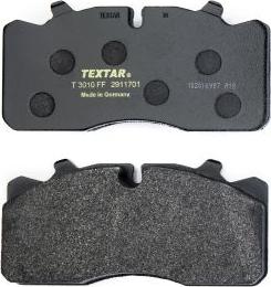 Textar 2911701 - Kit de plaquettes de frein, frein à disque cwaw.fr