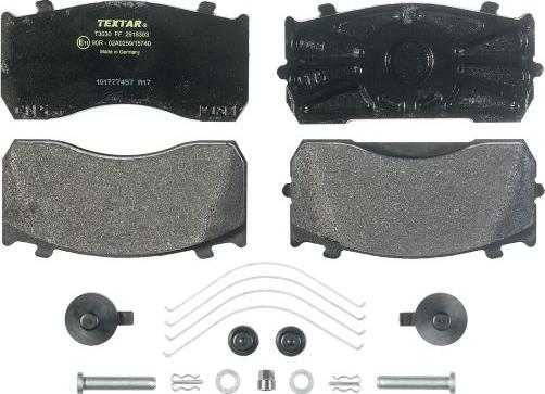 Textar 2918303 - Kit de plaquettes de frein, frein à disque cwaw.fr