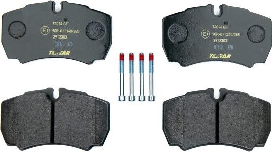 Textar 2912303 - Kit de plaquettes de frein, frein à disque cwaw.fr