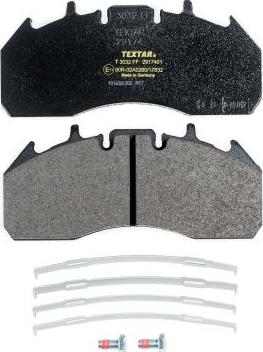 Textar 2917401 - Kit de plaquettes de frein, frein à disque cwaw.fr