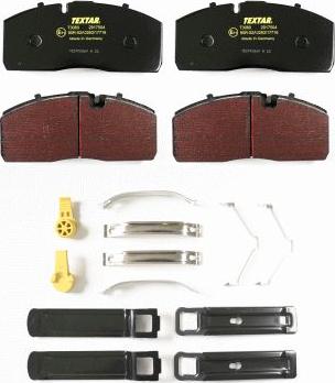 Textar 2917504 - Kit de plaquettes de frein, frein à disque cwaw.fr