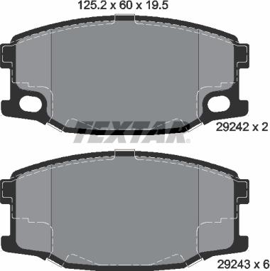 Textar 2924201 - Kit de plaquettes de frein, frein à disque cwaw.fr