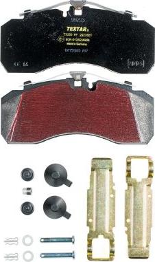 Textar 2927801 - Kit de plaquettes de frein, frein à disque cwaw.fr