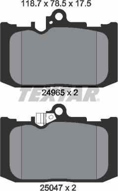 Textar 2496501 - Kit de plaquettes de frein, frein à disque cwaw.fr