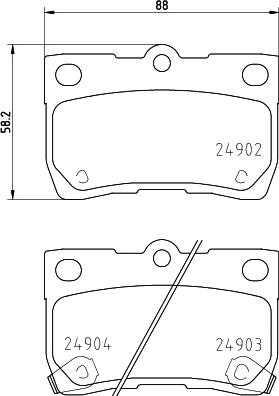 Textar 2490203 - Kit de plaquettes de frein, frein à disque cwaw.fr