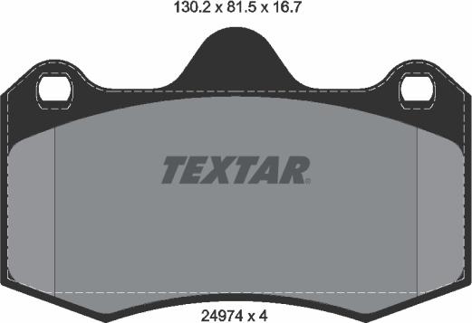 Textar 2497401 - Kit de plaquettes de frein, frein à disque cwaw.fr