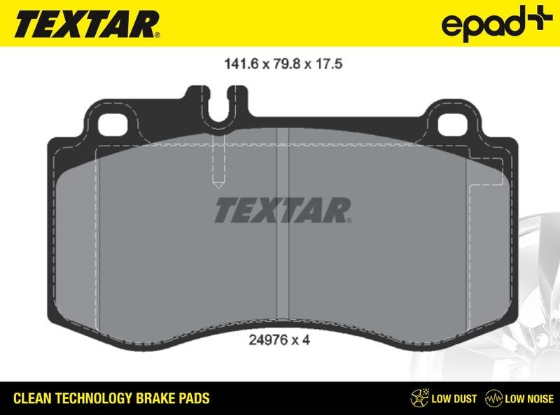 Textar 2497601CP - Kit de plaquettes de frein, frein à disque cwaw.fr