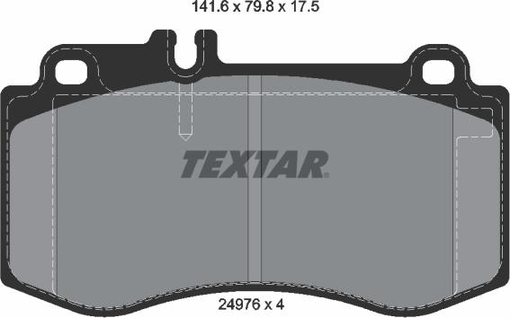 Textar 2497601 - Kit de plaquettes de frein, frein à disque cwaw.fr