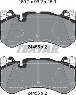 Textar 2445505 - Kit de plaquettes de frein, frein à disque cwaw.fr