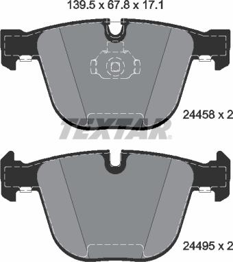 Textar 2445801 - Kit de plaquettes de frein, frein à disque cwaw.fr