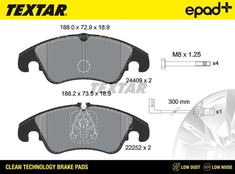 Textar 2440903CP - Kit de plaquettes de frein, frein à disque cwaw.fr